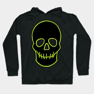 Skull - Lime Green and Black Hoodie